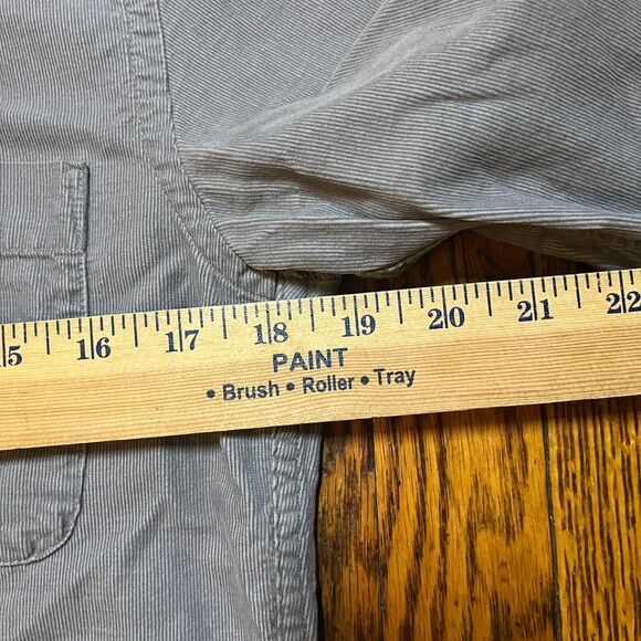 Uniqlo Slim Fit Corduroy Button Up Oxford Shirt Men's S Gray Casual - Picture 3 of 7